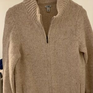 L.L. Bean Men's Tan Zip-Up Sweater